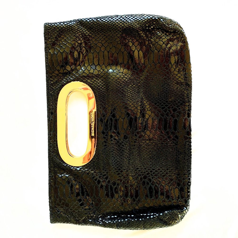 Michael Kors Snake Skin Leather Clutch